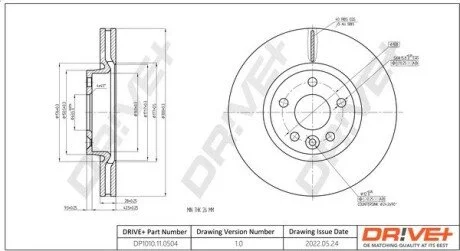 Гальмівний диск Drive+ DP1010110504