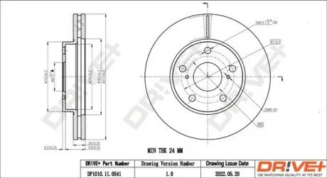 Гальмівний диск Drive+ DP1010110541