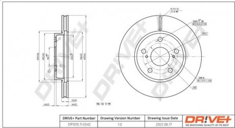 Гальмівний диск Drive+ DP1010110542