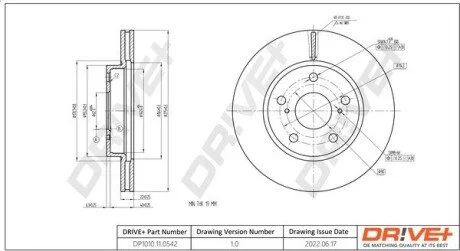 Гальмівний диск Drive+ DP1010110542