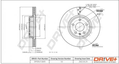 Гальмівний диск Drive+ DP1010110619