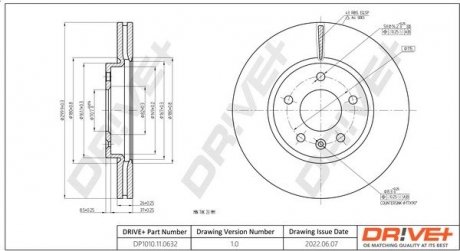 Гальмівний диск Drive+ DP1010110632