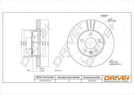 Гальмівний диск Drive+ DP1010110733