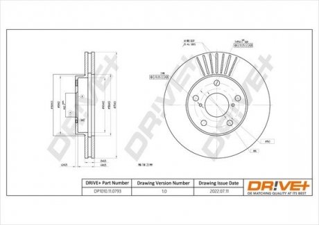 Гальмівний диск Drive+ DP1010110793