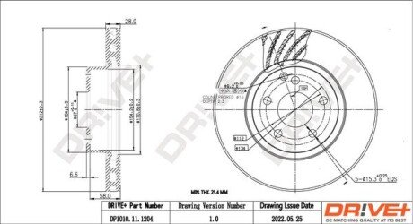 TARCZA HAM. PRZУD DB CLS350 04- 312X28 Drive+ DP1010111204