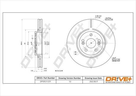 TARCZA HAM. PRZУD RENAULT SAFRANE 02- 308X28 Drive+ DP1010111211