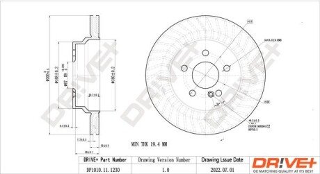 TARCZA HAM. TYЈ DB W211 02- 300X22 Drive+ DP1010111230