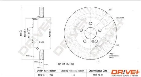 TARCZA HAM. TYЈ DB W211 02- 300X22 Drive+ DP1010111230