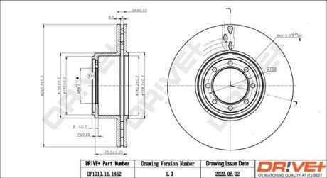 TARCZA HAM. TYЈ IVECO III 06- 294X24 Drive+ DP1010111462