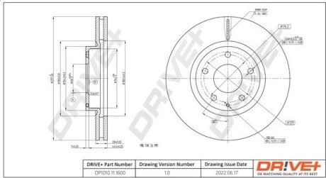 TARCZA HAM. PRZУD MAZDA CX5 2.0 11- 297X28 Drive+ DP1010111600