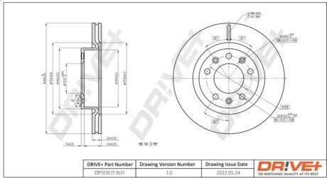 TARCZA HAM. PRZУD PEUGEOT 308 13- 266X22 Drive+ DP1010111631