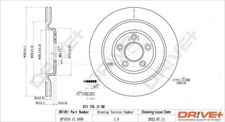 TARCZA HAM. TYЈ JAGUAR XJ 06- 326X20 Drive+ DP1010111658