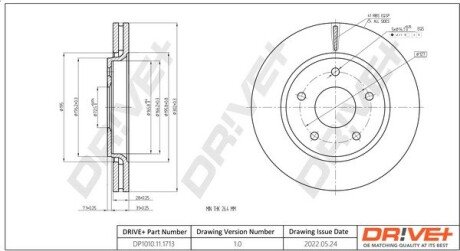 TARCZA HAM. PRZУD CHRYSLER GRAND VOYAGER V 07- 302X28 Drive+ DP1010111713