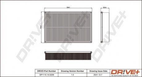 Фильтр воздушный Volvo S60/ S80/ V70/ CX70 99-07 Drive+ DP1110100209