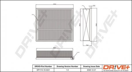 Фільтр повітряний MB Sprinter/VW LT 96-06 Drive+ DP1110100221