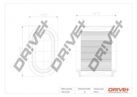 Фильтр воздушный Hyundai H200 2.5TD/D 97-07 Drive+ DP1110100240