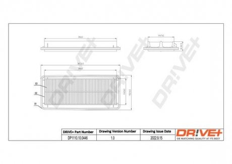 Фільтр повітряний Chevrolet Aveo (T3) 1.2/1.4/1.6 11- Drive+ DP1110100446