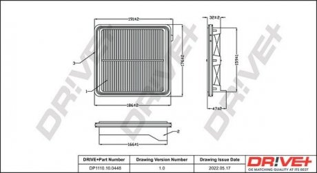 Фильтр воздушный Honda Civic VIII 1.3 Hybrid 06-12 Drive+ DP1110100448