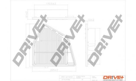 Фільтр повітряний Honda CR-V IV 1.6 i-DTEC 13- Drive+ DP1110100462