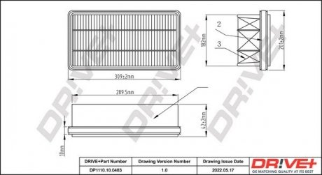 Фильтр воздушный Opel Monterey A/B 2.2 98-04 Drive+ DP1110100483