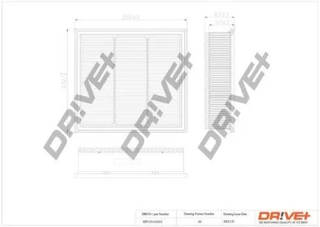 FILTR POWIETRZA ISUZU DMAX 2.5DDI 12- Drive+ DP1110100512