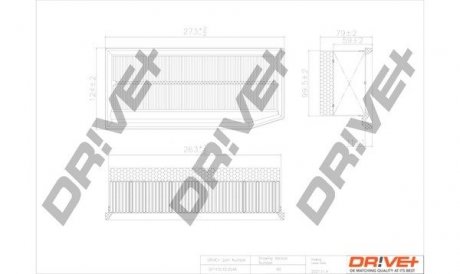 Фільтр повітряний Renault Clio/Dacia Logan 0.9-1.6 10- Drive+ DP1110100546