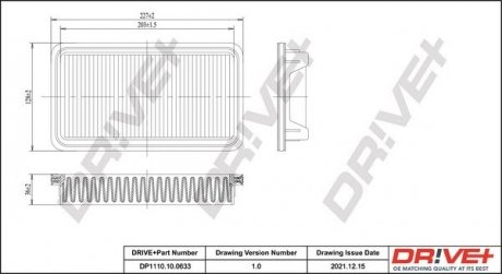 Фильтр воздушный Fiat Sedici/Suzuki SX4 1.6 06- Drive+ DP1110100633