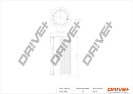 Фільтр повітряний Citroen Berlingo/Peugeot Partner 1.8/1.9D 97-02 Drive+ DP1110100746