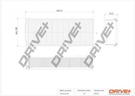 Фільтр повітряний BMW 3 (F30/F80)/ 5 (F10) 3.0-3.5d 10- Drive+ DP1110100772