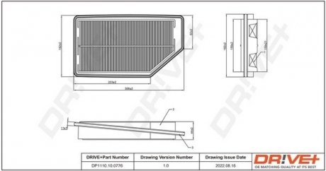 Фильтр воздушный Honda Civic VIII 2.2 CTDi 05- Drive+ DP1110100776