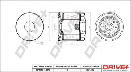 Фильтр масляный Volvo S40/S70/V90 -00 Drive+ DP1110110170