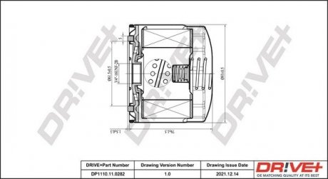 Фильтр масляный Volvo S40/S70/V90 -00 Drive+ DP1110110282