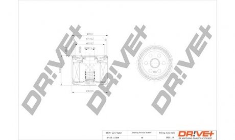 Фільтр масляний Honda Civic/ CR-V 1.6 i-DTEC 13- Drive+ DP1110110334 (фото 1)