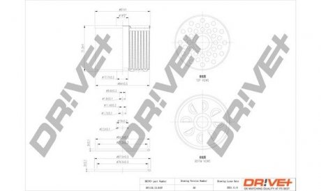 Фільтр паливний Fiat Ducato 1.9/2.4D/2.5TD 94-02 Drive+ DP1110130107 (фото 1)