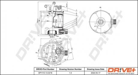 Фильтр топливный Nissan Pathfinder 2.5 dCi 05- Drive+ DP1110130216