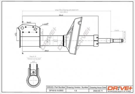 Амортизатор (передній) Renault Clio II 98-06 Drive+ DP1610100003