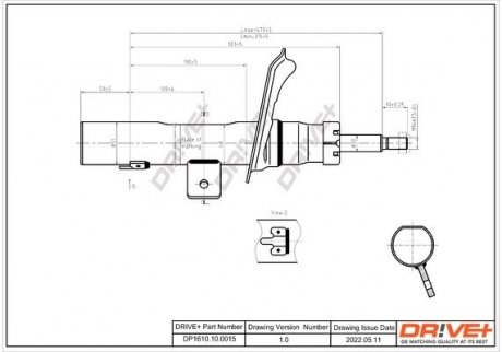 Амортизатор (передній) Citroen Berlingo/Peugeot Partner 96- (L) Drive+ DP1610100015