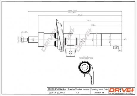 Амортизатор (передній) VW Caddy 03- (D 55) Drive+ DP1610100017