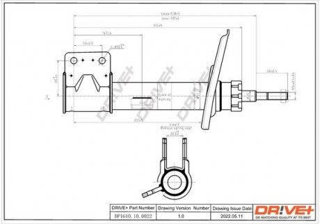 Амортизатор (передній) Citroen Berlingo/Peugeot Partner 08- (R) Drive+ DP1610100022