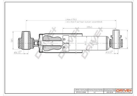 Амортизатор (задній) Renault Scenic I 96-03 Drive+ DP1610100048