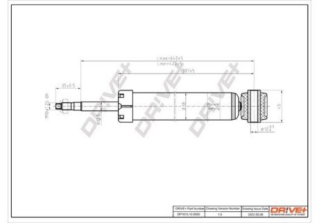 Амортизатор (задній) VW Golf IV 1.4-1.9 TDI/GTI/FSI 97-05 (4037G) Drive+ DP1610100050