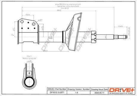 Амортизатор (передній) Renault Clio II 1.2 98-10 Drive+ DP1610100071