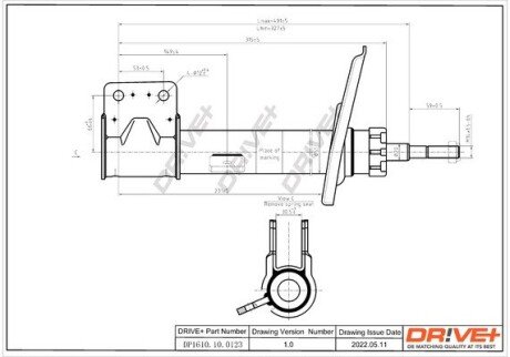 Амортизатор (передній) Citroen C4 06-13- (R) Drive+ DP1610100123