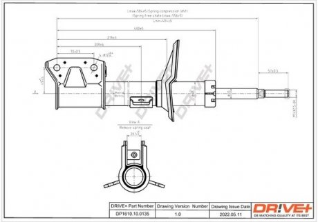 Амортизатор (передній) Dacia Duster 1.5 CDI 10- (7090G) Drive+ DP1610100135