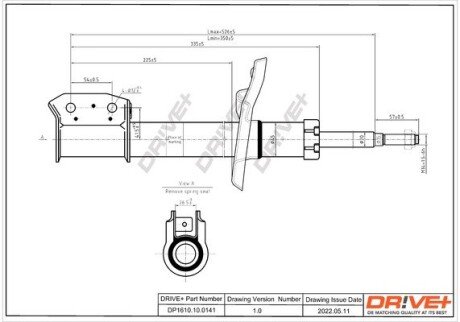 Амортизатор (передній) Renault Dokker/Dacia Dokker 12- Drive+ DP1610100141