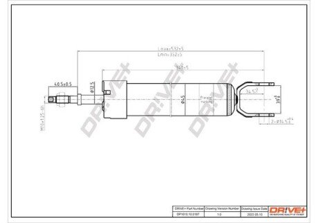 Амортизатор (задній) Kia Ceed 07- (2049G) Drive+ DP1610100187