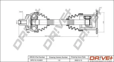 P├ô┼üO┼Ü NAP─śDOWA AUDI A4 00-08 LEWA Drive+ DP2110100031