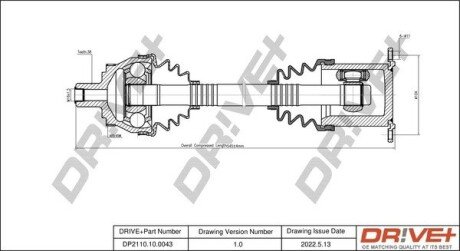 P├ô┼üO┼Ü NAP─śDOWA AUDI A6 97-05 LEWA Drive+ DP2110100043