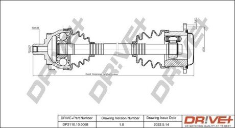 P├ô┼üO┼Ü NAP─śDOWA VW PASSAT 96-05 LEWA Drive+ DP2110100068