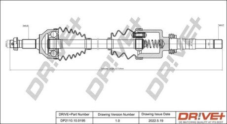 P├ô┼üO┼Ü NAP─śDOWA CITROEN C5 08- PRAWA Drive+ DP2110100195